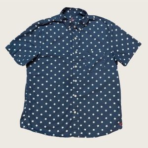 LIKE NEW AEO Navy Blue Shirt w/ White Stars